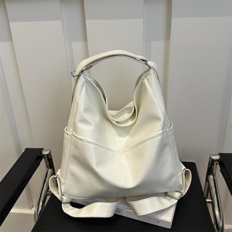 Autumn new soft surface bag women's large-capacity multi-purpose backpack tote bag multi-function backpack oblique span bag