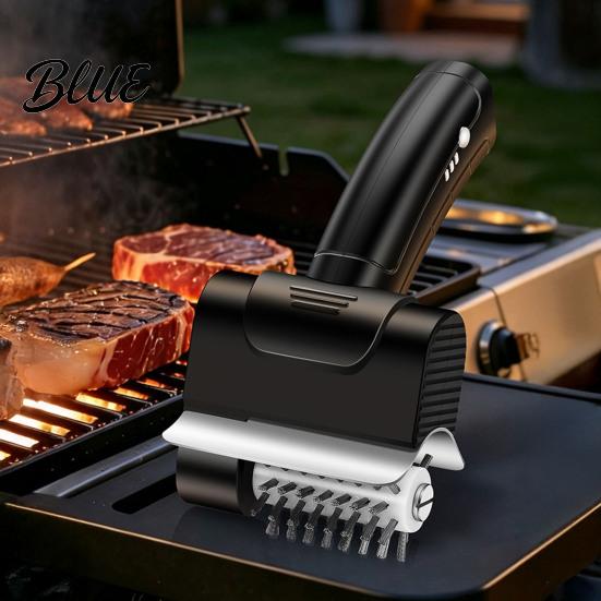 Splash-proof Grill Cleaning Tool Electric BBQ Brush Cordless Type-C Rechargeable Brush with High-Speed Motor Cleaner Guard Splash Guard Stainless