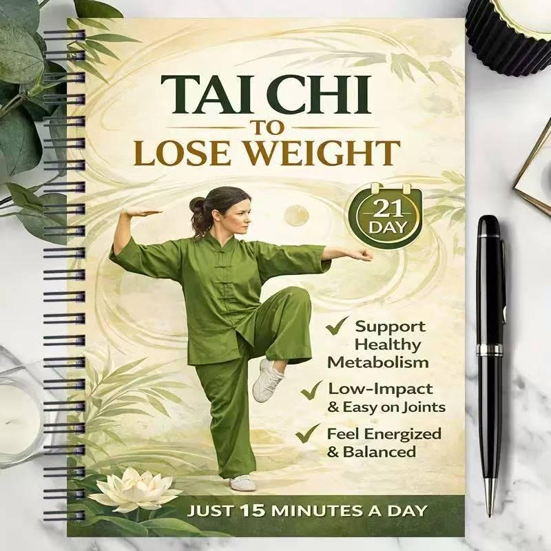 21-Day Tai Chi Weight Loss Notebook: Spiral Coil Edition зелёный