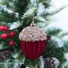 4pcs Delicate Velvet Christmas Ball Flocked Xmas Hanging Ornament Christmas Tree Pendant  Holiday