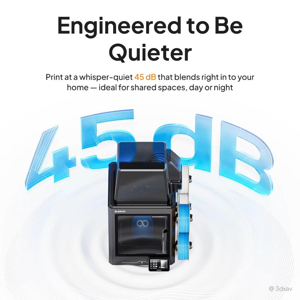 ELEGOO Centauri Carbon 2 Combo 3D Printer FDM 4-Color Printing Speed 500mm/s² with CANVAS Low Noise Nozzle 350℃ 256x256x256mm