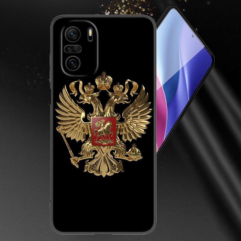 Russia Russian Flags Emblem Phone Case For Xiaomi Mi POCO X3 NFC GT M4 M3 12 11T 10T Pro A3 11 Lite NE 5G 12X 11i F3 Black Cover