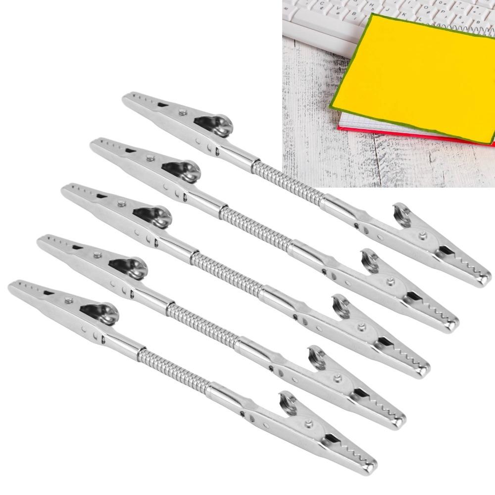 5Pcs Bendable Structure Double Head Alligator Clip Photo Holder Clip  Price Tag Showing