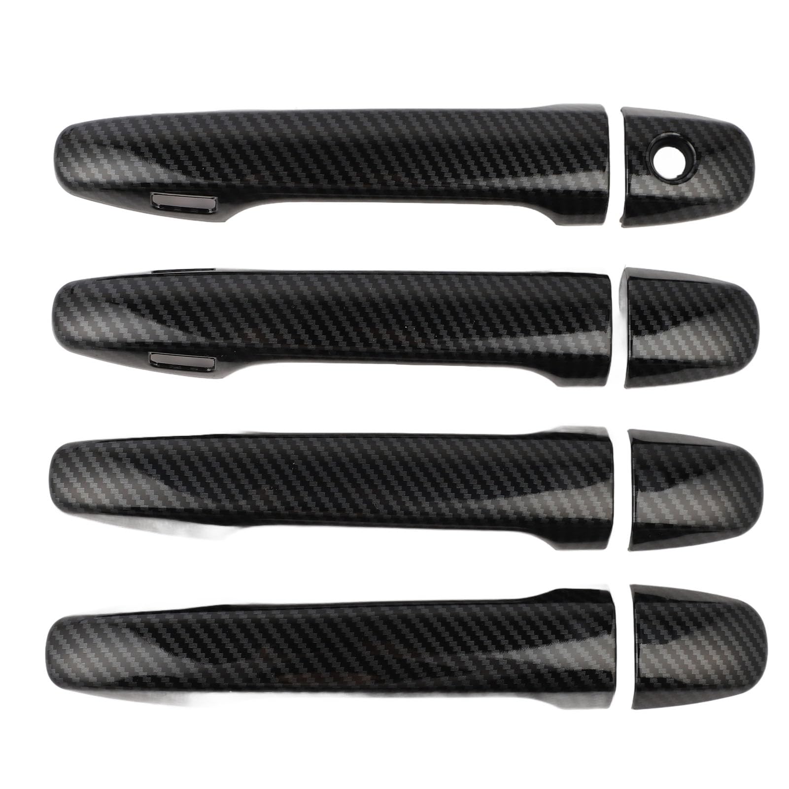

Carbon fiber style door handle cover trim for Subaru Legacy Levorg, durable ABS material, protects the door handle, easy to install.