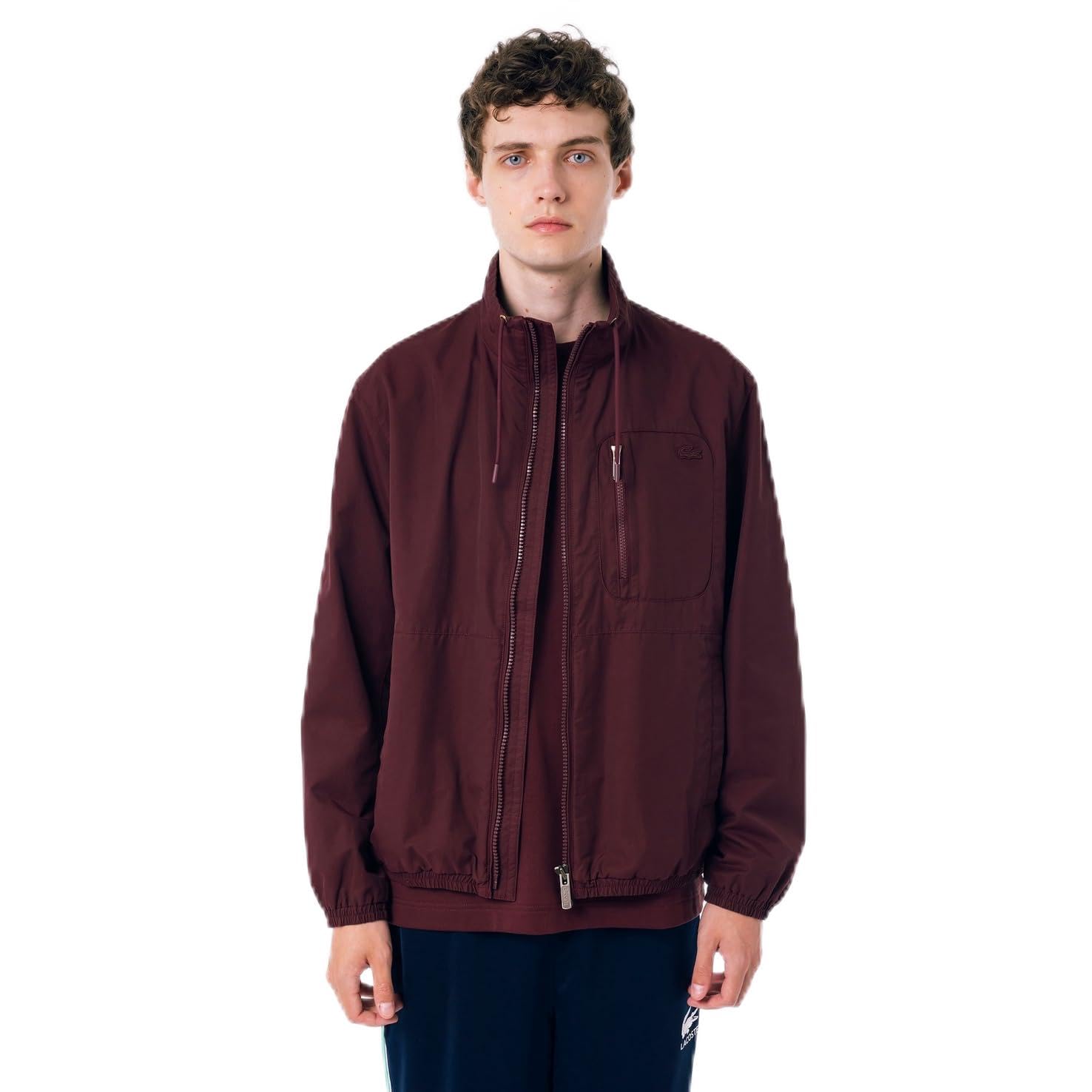 Lacoste Official Vintage Twill Stand Collar Blouson BH016J-99BZD50 винный