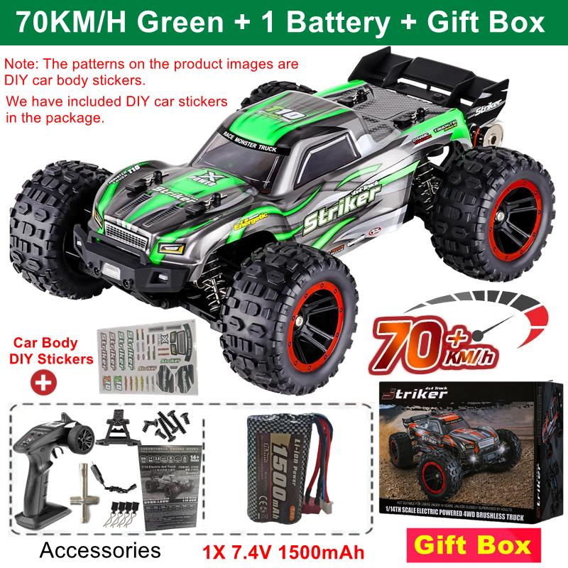 Remote Control Rc Car 50 Or Super Brushless 80km/h Fast Rtr High Speed All Terrain Off Road Radio 4x4 Truck For Adults Kids