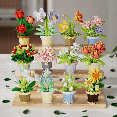Chao Le Chuang Immortal Flower Building Blocks: Educational Toy & Decorative Bouquet Gift
