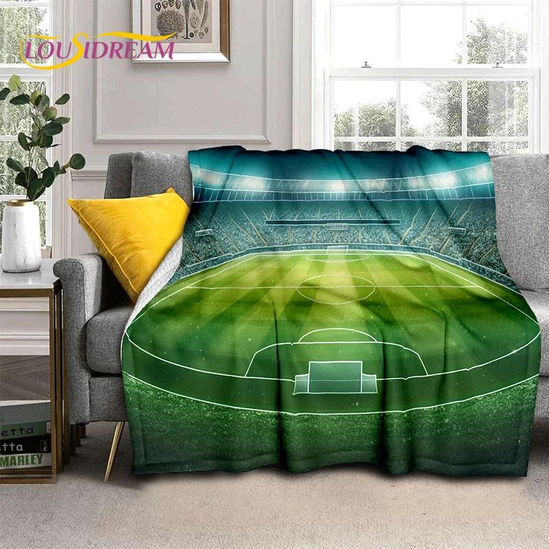 Football Field Soccer Sport Cartoon 29 Style Soft Blanket,Soft Throw Blanket for Home Bedroom Bed Sofa Travel Cover Child Gift