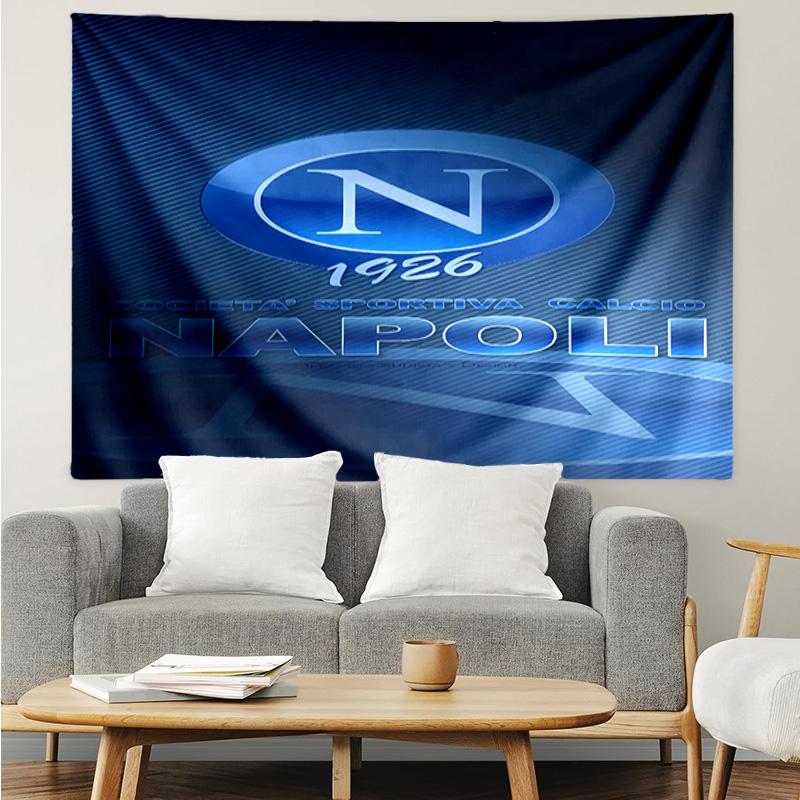 NAPOLI LOGO Tapestry for Bedroom Aesthetic Classroom Tapestries Wall Hanging for Living Room Dorm Office,Ideal Creative Gift