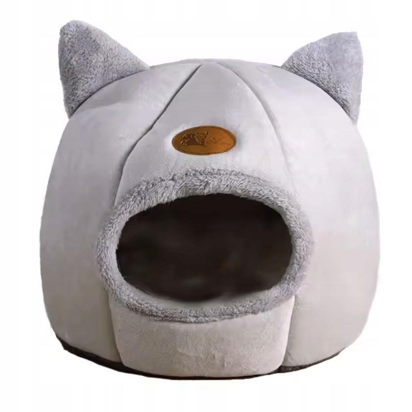 Bed For Cat, Dog, Kennel, Gray, Oval, 40 X 40 X 40