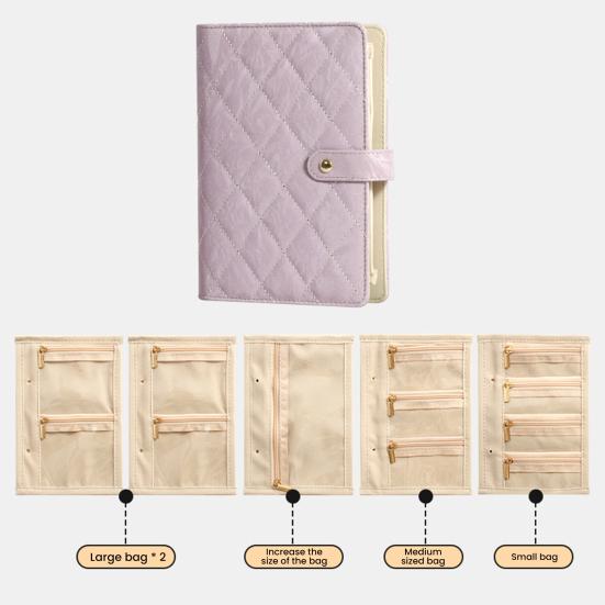Jewelry Storage Book Set, PU Leather Travel Organizer, with 5 Removable Soft Velvet Pages Design, Jewelry Pouch for Necklaces Rings Earrings