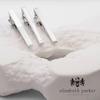 Elizabeth Parker Elizabeth Parker Silver Half & Half Hairline Polished Necktie Clip Tie Bar ep-ts047