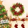 50/5PCS Christmas Artificial Flowers Xmas Tree Wreath Ornaments Glitter Fake Flower Wedding New Year Party Decoration Gifts