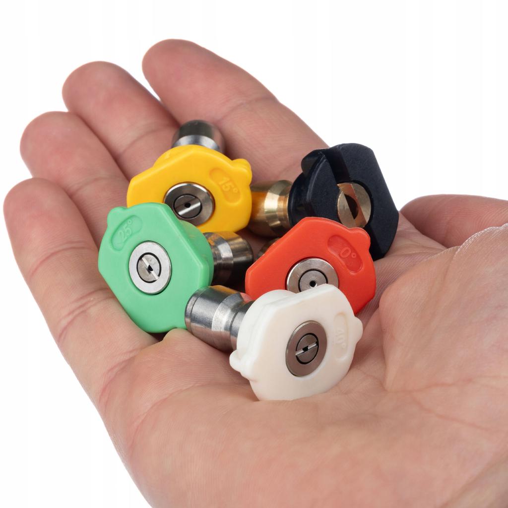 Rosfix Zestaw Do Myjki Kärcher K2–K7 – Adapter Bayonet 1/4"" + 5 Dysz + Pianownica 1L | Maksymalne Ciśnienie 200 BAR | Wysoka Kompatybilność