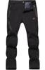 Pants for Outdoor Softshell Rain 3XL [TACVASEN] Fleece-lined Men, Pants, Waterproof, Pants, Plain, Windproof, Pants, Warm, Thick, Black,
