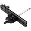 Precision Miter Gauge, Standard Slot 19 X 9.5 Mm, Aluminum Alloy Table Saw Miter Gauge with 45.7 Cm Grating 15 Angle Stops Adjustable Spring Loaded