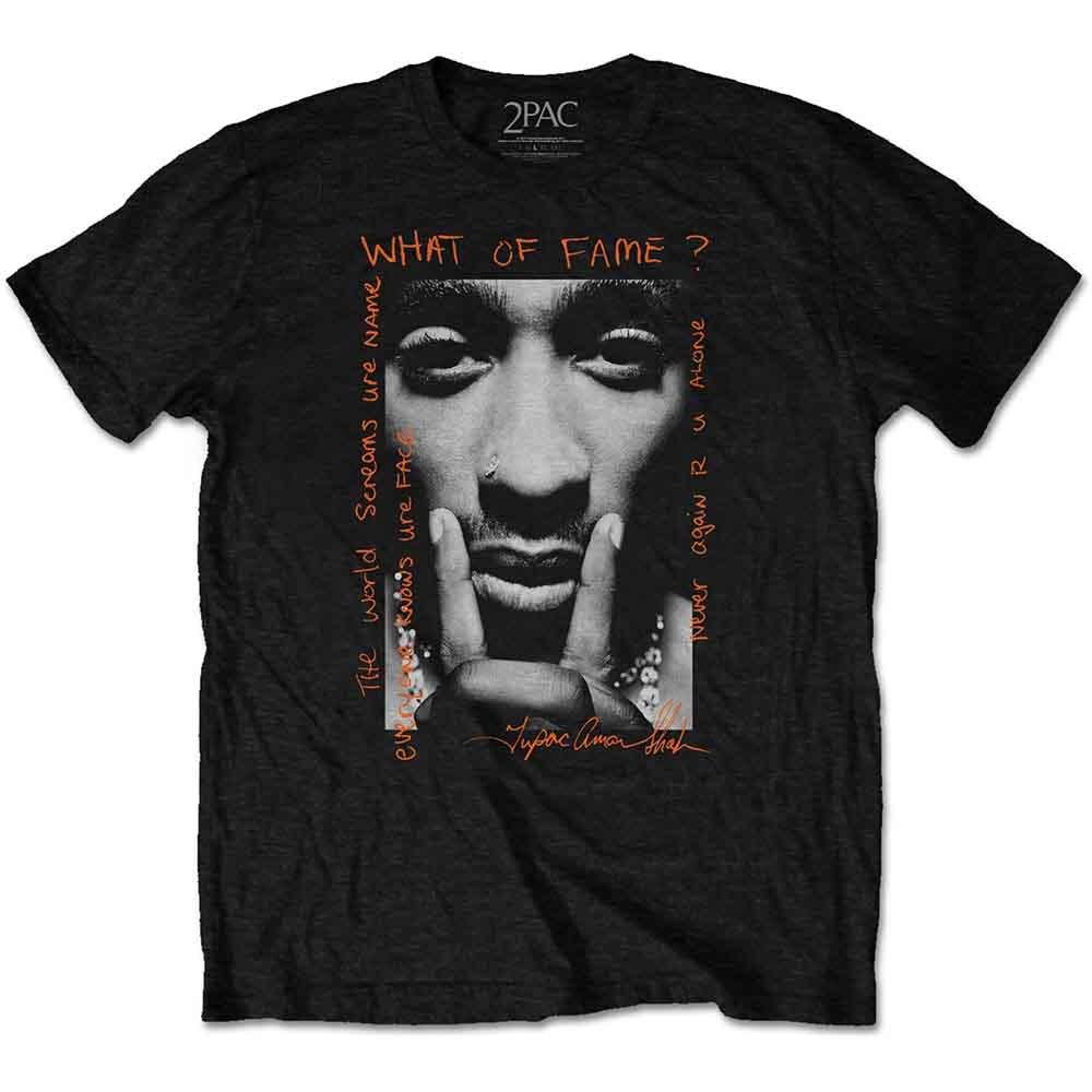 Tupac What Of Fame T-Shirt Black New Unisex T-Shirt L