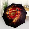 Arsenal Football Club Crest Automatic Umbrella Compact 8-Rib Lightweight Foldable Design Travel Essential Fashionable Accessory Stylish Gift for Women