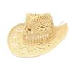 Fashion Summer Straw Cowboy Hat Handmade Weave Straw Hats, Sun Protection for Vacation Festival