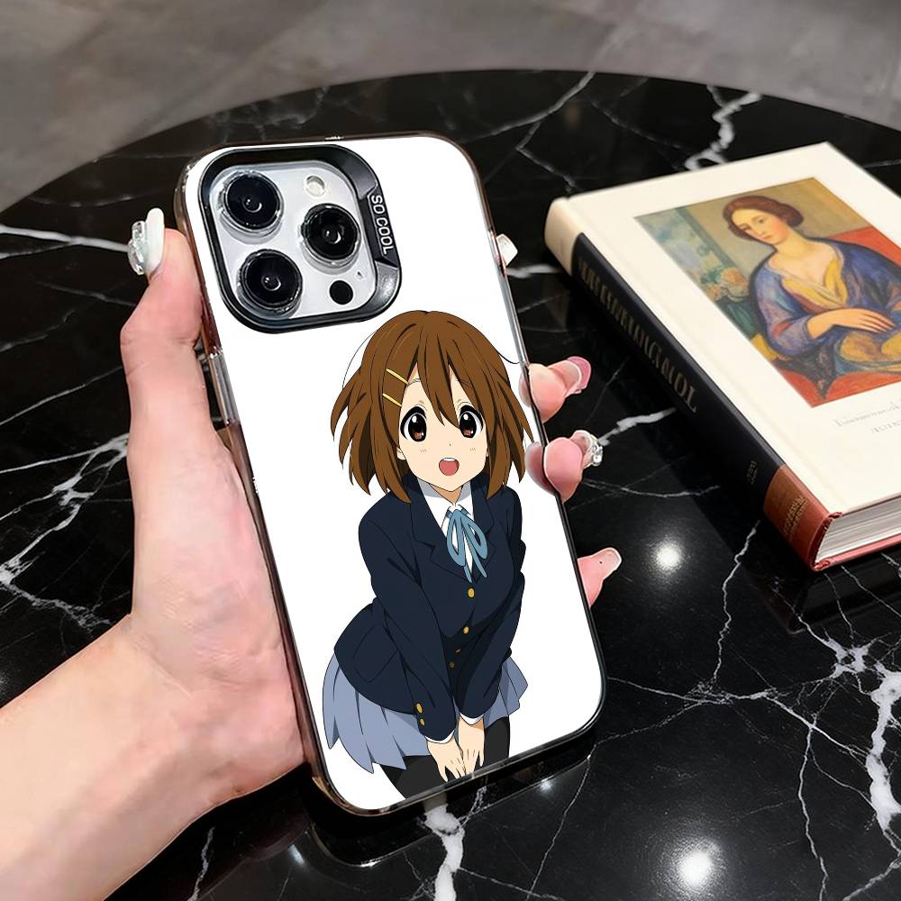 K-K-ON Music Y-Yui H-Hirasawa-yh Phone Case For iPhone 17,16,15,14,13,12,11 Plus,Pro Max,XS,Colorful Silver Black Cover