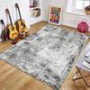 Abstract Art Area Rug – Blue, Green & Gold Modern Carpet for Living Room, Men’s Room, Kitchen or Entryway Decor