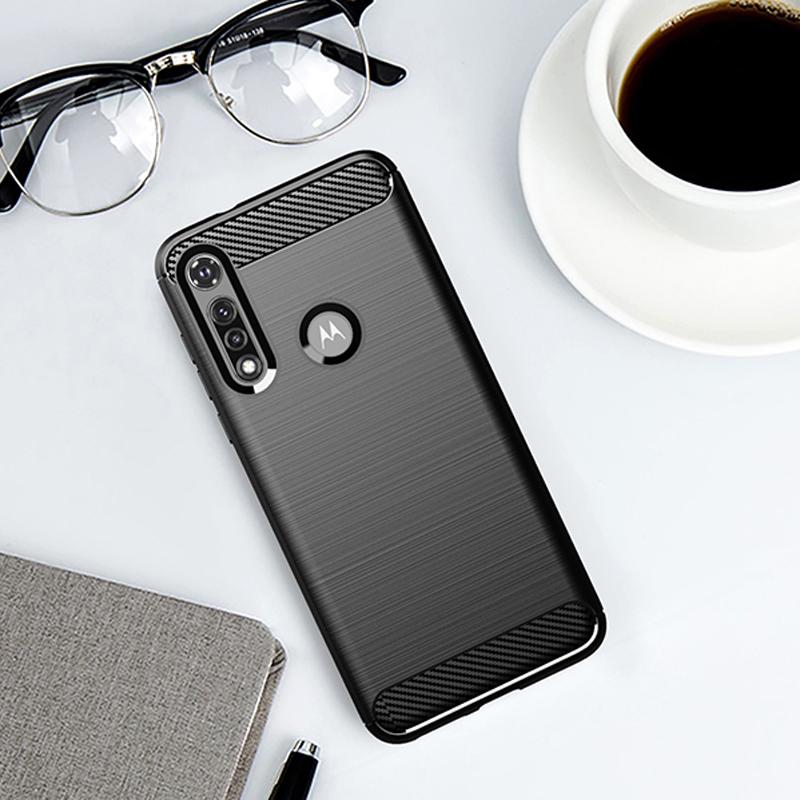For Motorola Moto G Fast Power Case Cover Moto G5S G6 G7 G8 G9 Plus Play Soft Rubber Shockproof Bumper Carbon Fiber Phone Case