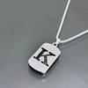 Hip Hop Stainless Steel Men Women Pendant Necklace Hollow 26 Letter Without Plating Design  Style  Chain for Daily Wear and Gift