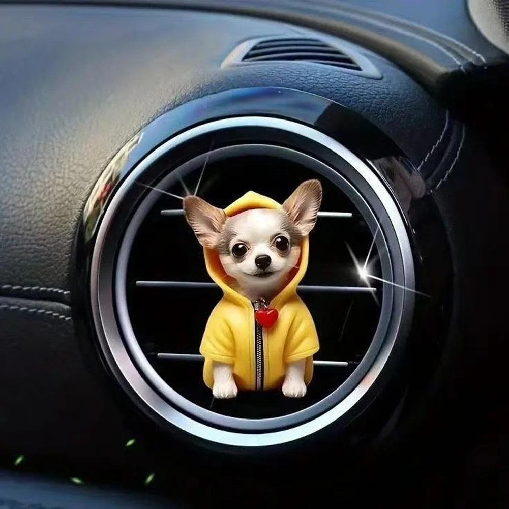 Lovely Cartoon Cat Dog Car Perfume Auto Air Freshener Diffuser Outlet Vent Perfume Clips Air Aroma Diffuser Lasting Aromatherapy