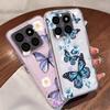 Creative Butterfly Flowers Pattern Case For Xiaomi Redmi Note 15 Pro 4G Funda Redmi Note 14 13 Pro 5G Clear Silicone Soft Cover