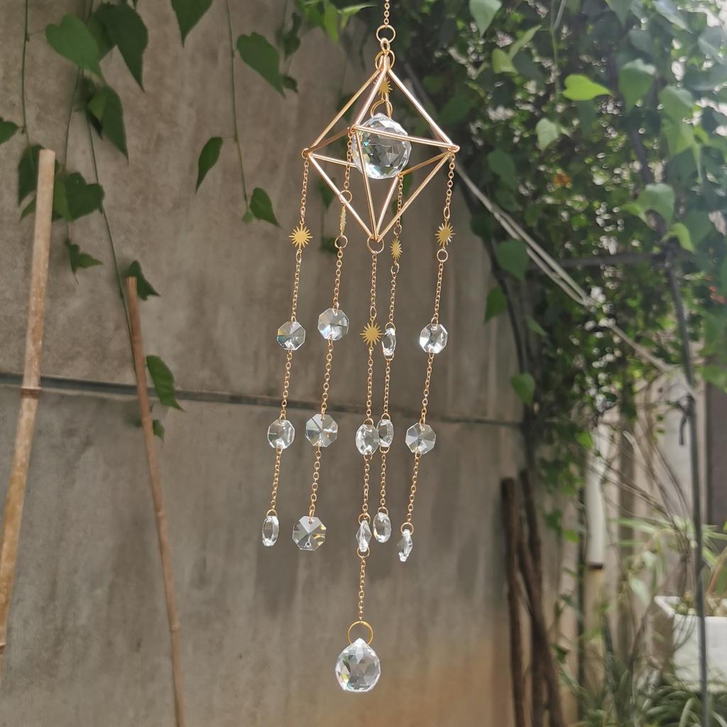Rainbow Crystal Pineapple Sun Catcher Pendant: Indoor Window Hanging Ornament