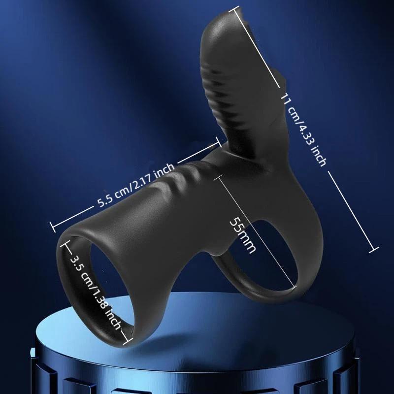 Soft Silicone Waterproof Vibrating Cock Ring Multi Vibration Modes Dual Pleasure For Couples Intimate Moments