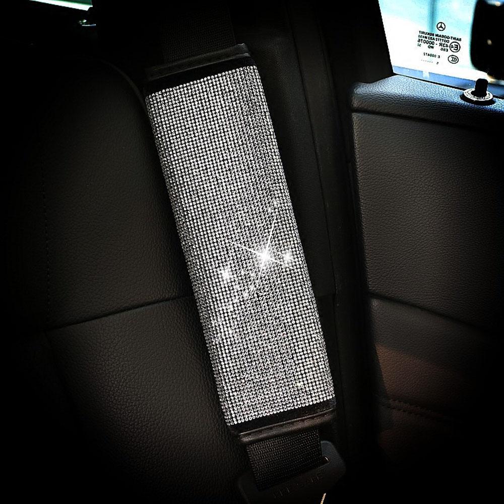 Car-styling Bling Universal Seat Belt Cover Handbrake Cover Auto Accessories Set Shift Knob Cover