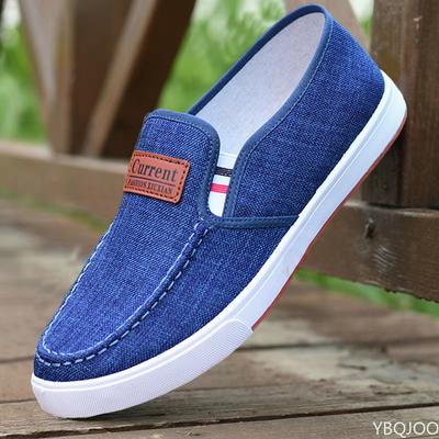 Men's Shoes Are Breathable and Light Old Beijing Cloth Shoes Men's Low Top Canvas Shoes and Lazy Work Shoes 2024