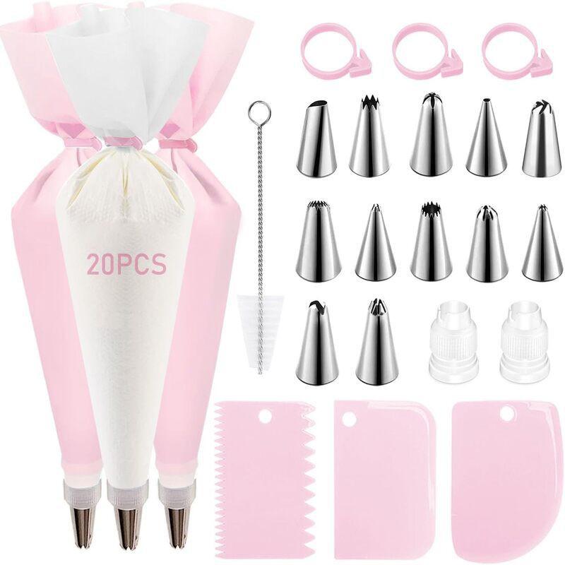 43-Piece Cake Decorating Set With Stainless Steel Tips TPU Piping Bags Scraper Buttercream Frosting
