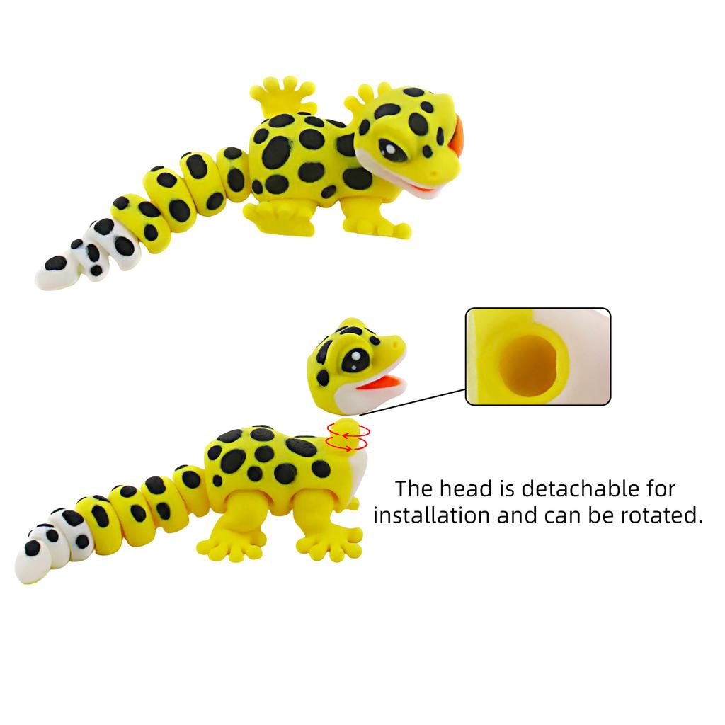 3D Printed Eye Licking Lizard, Simulation Animal Model Creative Toy, Desktop Decoration Gift Toy