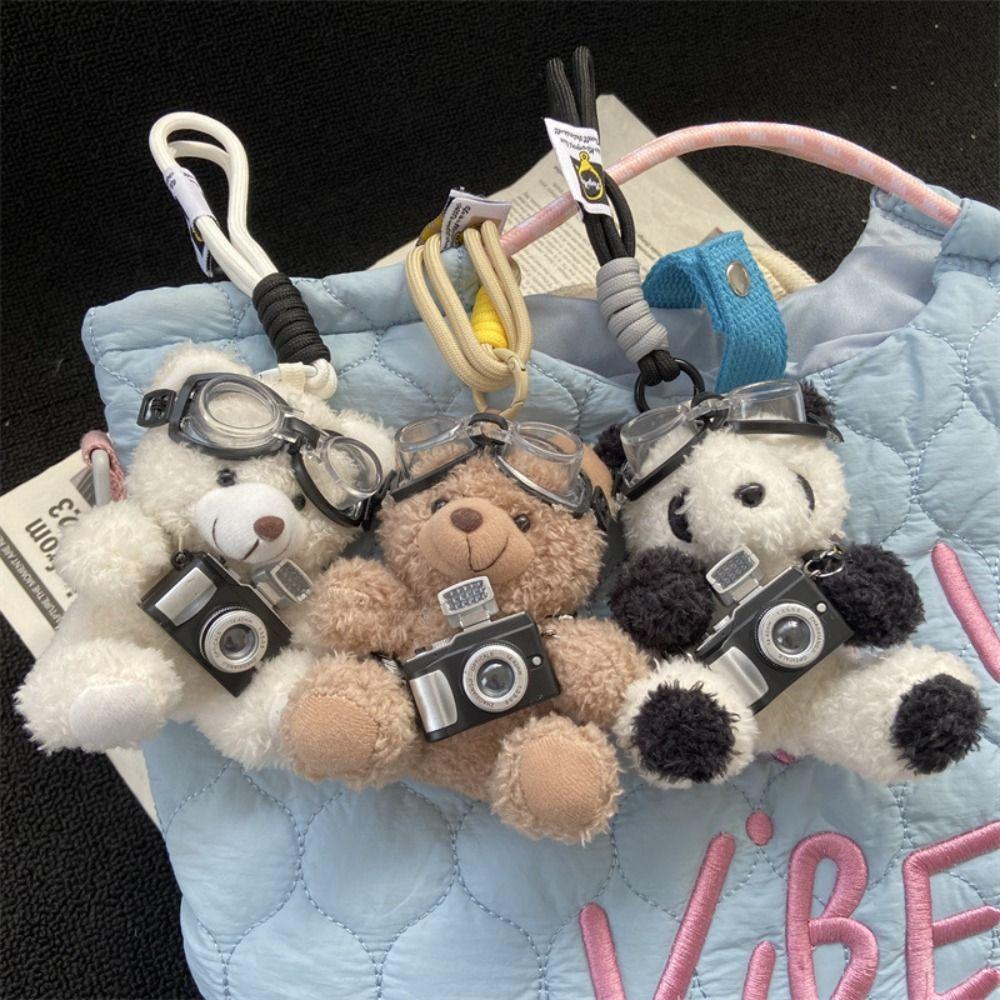 Sunglasses Plush Bear Pendant Sweater Car Key Ring New Stuffed Toys Bag Pendant Gifts