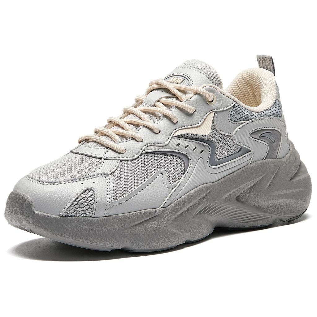 Anta Cloud Start Comfortable Fashion Slip Resistant Wear Resistant Breathable Low Top Casual Shoes Women Casual Shoes Gray 922518808-4