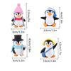 4 Pcs Cute Penguin Figures, Mini Penguin Figurines Collection Playset, Penguin Cake Topper Fairy Garden Party Decoration