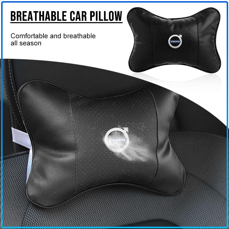 For Volvo XC90 XC60 XC70 XC40 V90 V60 V40 C70 C30 S80 Car Seat Headrest Auto Logo Neck Pillow Car Accessories