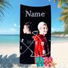 Customizable personalized beach towels Marcus and Martinus themed designs.Suitable for the beach, yoga, sports;ideal as beach accessories