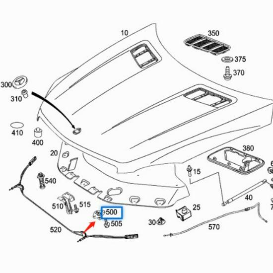 Mercedes-Benz Hood Lock for W212 E300/ W166 ML350
