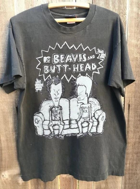 

MTV Beavis amp Butthead short sleeve charcoal color shirt Men Women S5XL Unisex T-Shirt S