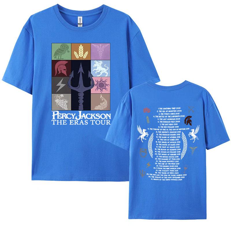 Percy Jackson and The Olympians Eras Tour Tee Shirt Men Women Fashion Retro Short Sleeve T-shirt Casual Cotton Oversized T Shirt