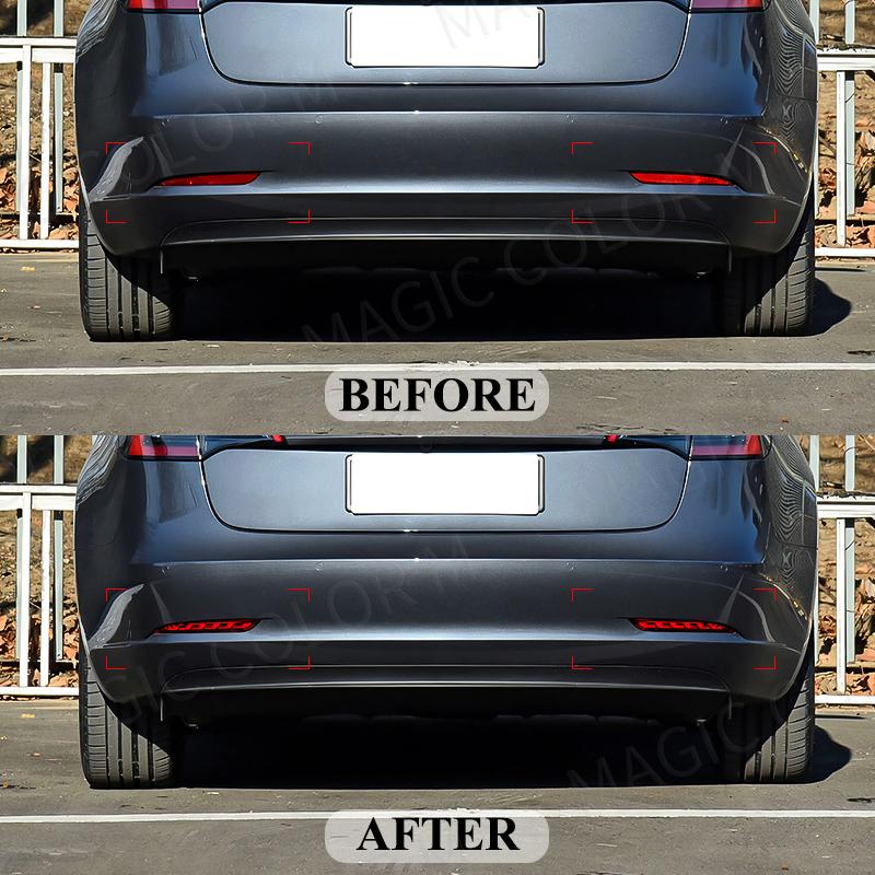 Für Tesla Model 3 Model Y 2018     2023 LED-Heckstoßstangen-Reflektor 3 Funktionen Bremslicht Dynamischer Blinker