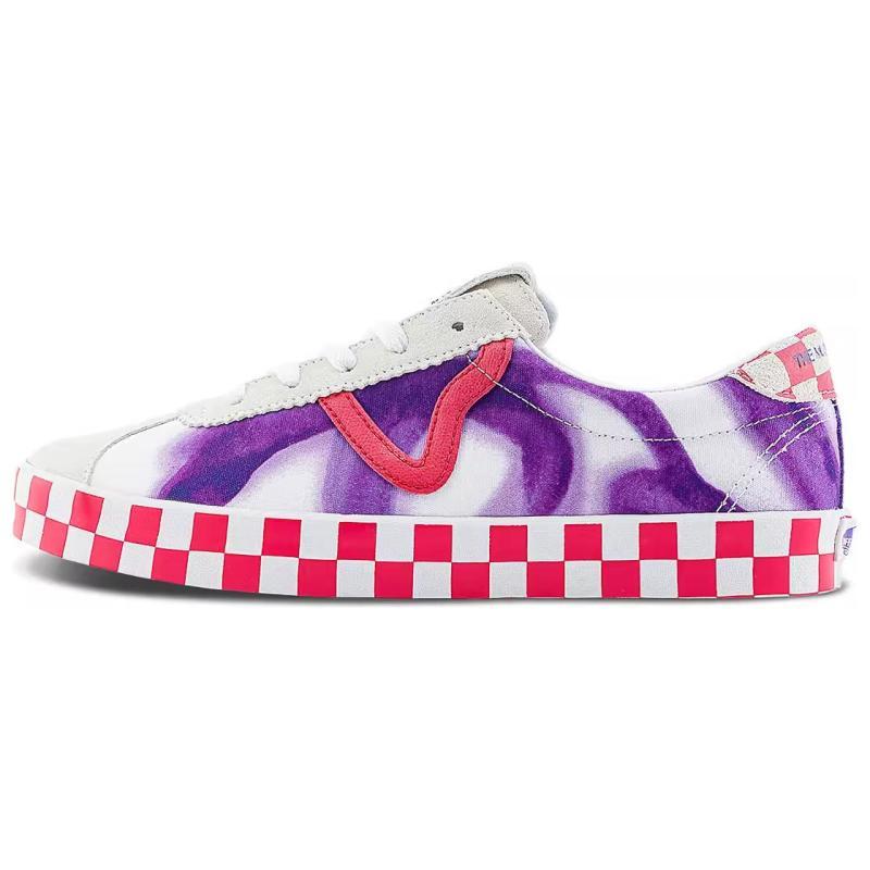 

Vans X The Museum Visitor Sport Low White Purple Red Sneakers VN000D09WHP 42.5