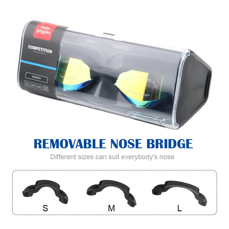2025 Hot Sale Custom Logo UV protection Anti-fog Swim Goggles Waterproof PC Lens Colorful Adult Swimming Glasses