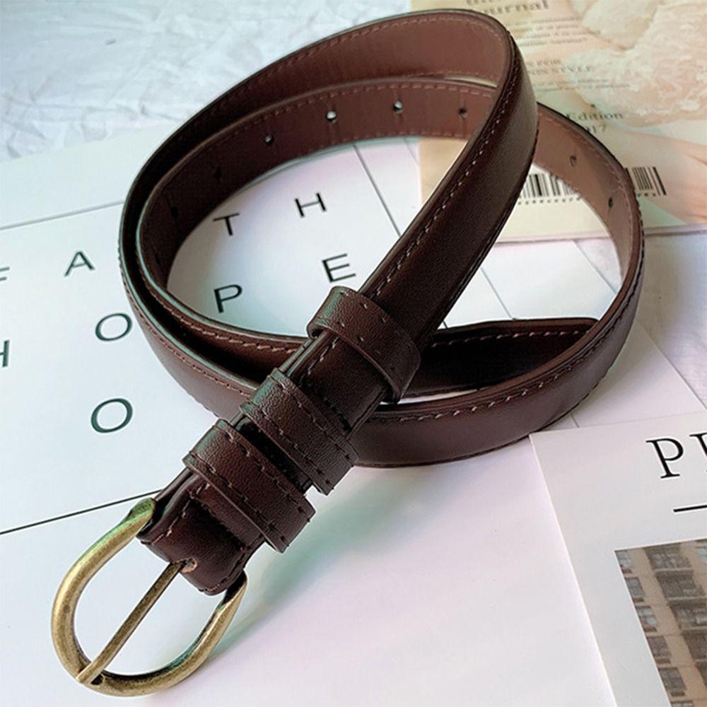 Retro Style Fashion Waistband PU Leather Belt New Women Belt  for Girl Dress