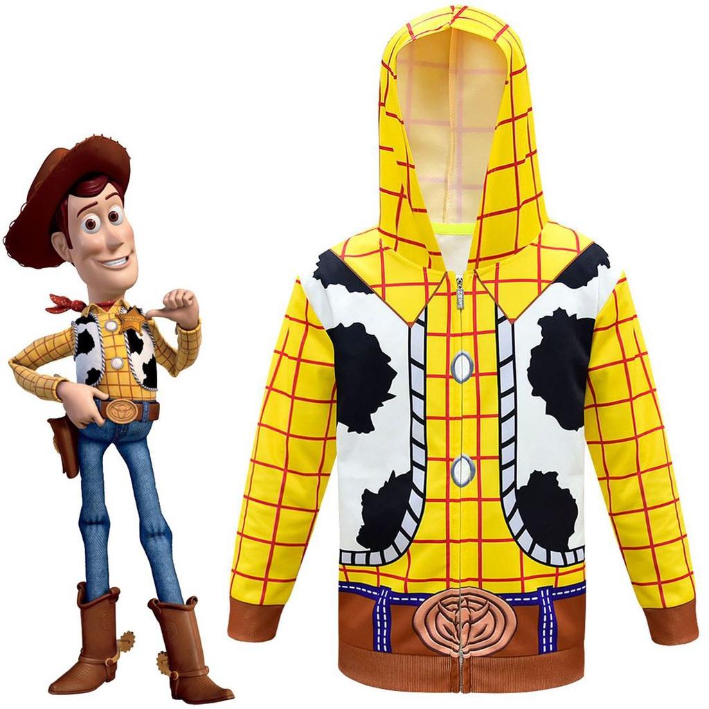 Woody Reißverschluss-Hoodie Sweatshirt Weiches Auffälliges Toy Story Kostüm Für Kinder