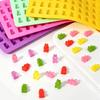 Neue 50er-Zellen Gummibärchenformen Tabletts Bärenformen Lebensmittelgeeignetes Silikon Süßigkeitenformen DIY Wiederverwendbare Schokoladenformen Gummibärchenherstellung