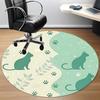 1pc Cat Nature Office Round Area Rug, Indoor Mat Suitable For Office, Under Office Chairs Bedroom Living Room Home Decor, Room Deco174